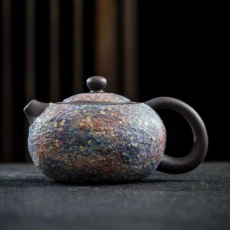 Artisanal Handcrafted Rock Ore Xi Shi Teapot Japanese-Style 5