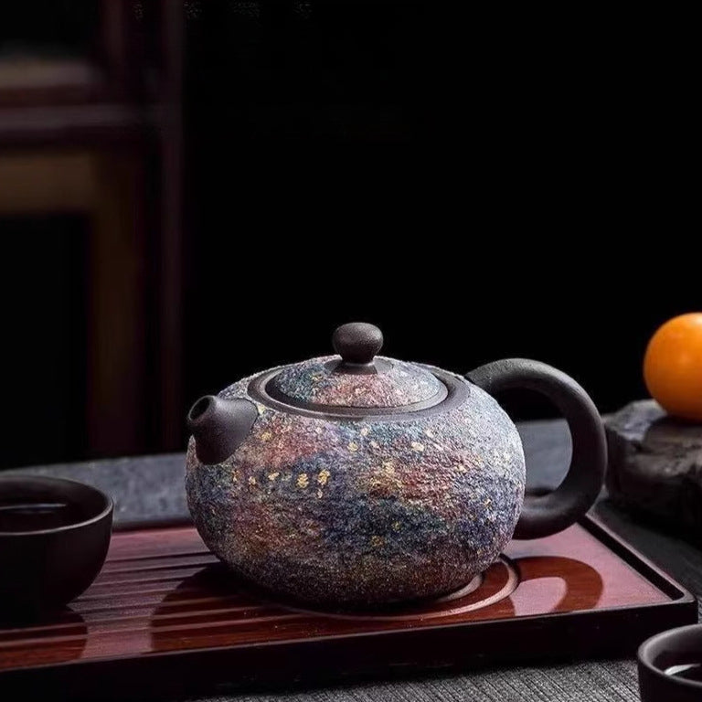 Artisanal Handcrafted Rock Ore Xi Shi Teapot Japanese-Style 6